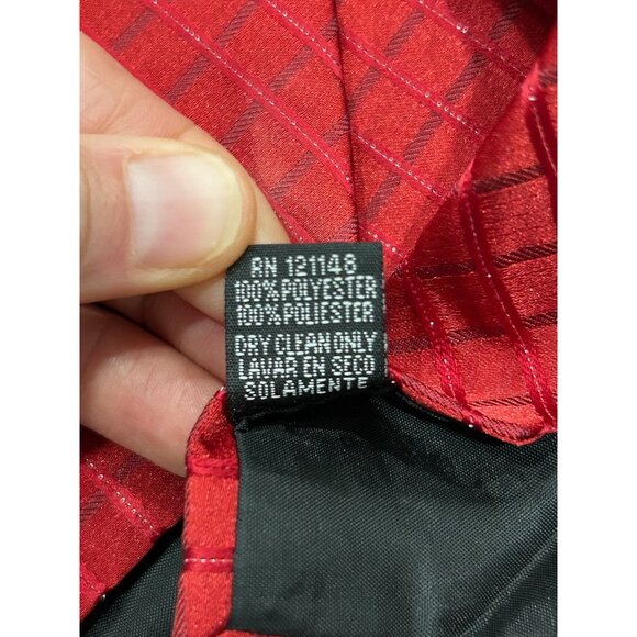 Red Plaid Tie Tales Mens Necktie 100% Polyester - Picture 5 of 8